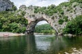 The famous Pont d`Arc in France Royalty Free Stock Photo