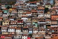 The famous poor neighborhoods of the slums of Brazil and Rio de Janeiro. Favelas of the city of Ouro Preto.