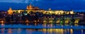 Famous Prague Castle in the evening Royalty Free Stock Photo