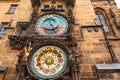 Famous Prague chimes. Prague Astronomical Clock a