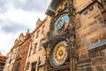 Famous Prague chimes. Prague Astronomical Clock