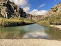 Famous Preveli palm beach on Crete island, Greece