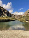 Famous Preveli palm beach on Crete island, Greece