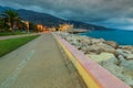 Famous promenade of Azur coast,Menton,France,Europe