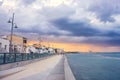 Famous promenade in Larnaca, Cyprus