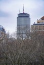 Famous Prudential Building in Boston - BOSTON , MASSACHUSETTS - APRIL 3, 2017 Royalty Free Stock Photo