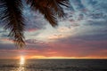 Famous Puerto Vallarta sunsets on sea promenade, El Malecon, with ocean lookouts, beaches, scenic landscapes hotels and Royalty Free Stock Photo