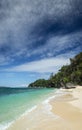 Famous puka beach on tropical paradise boracay island in philippines Royalty Free Stock Photo