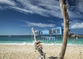 Famous puka beach on tropical paradise boracay island in philippines Royalty Free Stock Photo