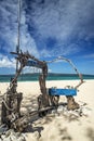 Famous puka beach on tropical paradise boracay island in philippines Royalty Free Stock Photo