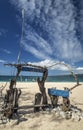 Famous puka beach on tropical paradise boracay island in philippines Royalty Free Stock Photo