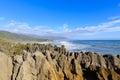 Famous Punakaki Pancake Rocks. Royalty Free Stock Photo