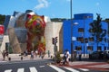 Famous Puppy flower sclupture in Bilbao, Spain Royalty Free Stock Photo