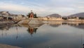 Famous pushkar temple near the lake in Rajasthan Royalty Free Stock Photo