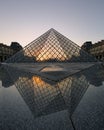 The Louvre Pyramid at Dusk