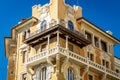 Famous Quartiere Coppede building in Rome summer day