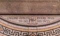 Famous quote by the grave of Horatio Nelson in the crypt of St Paul's Cathedral