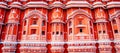 Famous Rajasthan landmark - Hawa Mahal palace Palace of the Win