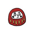 The famous red daruma illustration