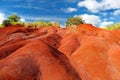 Famous red dirt of Waimea Canyon in Kauai Royalty Free Stock Photo