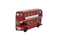 famous red traditional London bus isolated over white Royalty Free Stock Photo