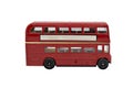 famous red traditional London bus isolated over white Royalty Free Stock Photo