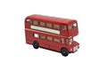 famous red traditional London bus isolated over white Royalty Free Stock Photo