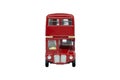 famous red traditional London bus isolated over white Royalty Free Stock Photo