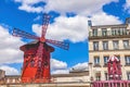 Moulin Rouge Nightclub Cabaret Paris France Royalty Free Stock Photo