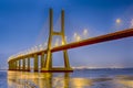 Famous and Renowned Picturesque Vasco Da Gama Bridge in Lisbon