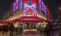 The famous restaurant Fouquet`s, Paris, France.