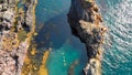 Famous Reynisdrangar rock formations at black Reynisfjara Beach. Coast of the Atlantic ocean near Vik, southern Iceland in summer Royalty Free Stock Photo