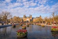 Famous Rijksmuseum museum in Amsterdam, the Netherlands Royalty Free Stock Photo