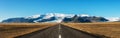 Famous ring road in Iceland leading to Vatnajokull, also known a