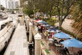 Fort Lauderdale, Florida - Riverwalk Landscape with the water channel and the boats Royalty Free Stock Photo