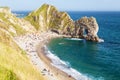 Famous rock arch at Durdle Door, Dorset, England UK Royalty Free Stock Photo
