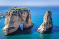 Famous rock in Beirut Royalty Free Stock Photo