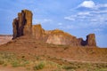 Rock butte in the monument valley