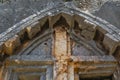 Famous rock-cut Lycian tombs in Kas resort of Antalya. Royalty Free Stock Photo