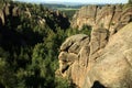 Famous rock formations in Czech Republic called Divadlo ( Theatre ) Royalty Free Stock Photo