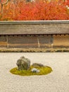 Famous rock garden of Ryoan-ji Temple, Kyoto