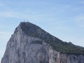 Famous rock of Gibraltar landscape on Iberian Peninsula in Great Britain