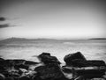 The famous rocky bay of Elgol on the Isle of Skye, Scotland. The Cuillins mountain Royalty Free Stock Photo