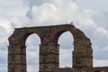 Famous roman aqueduct of los Milagros in Merida, Spain Royalty Free Stock Photo