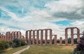 Famous roman aqueduct of los Milagros in Merida, Spain Royalty Free Stock Photo