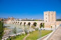 Famous Roman bridge and Guadalquivir river in Cordoba, Spain. Royalty Free Stock Photo