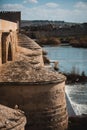 The Famous Roman Bridge Puente Romano of Cordoba Spain and River Guadalquivir Rio Grande Royalty Free Stock Photo