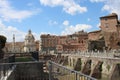 Famous roman forums in rome city center italy