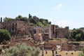 Famous roman forums in rome city center italy a famous tourist destination Royalty Free Stock Photo