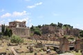 Famous roman forums in rome city center italy a famous tourist destination Royalty Free Stock Photo